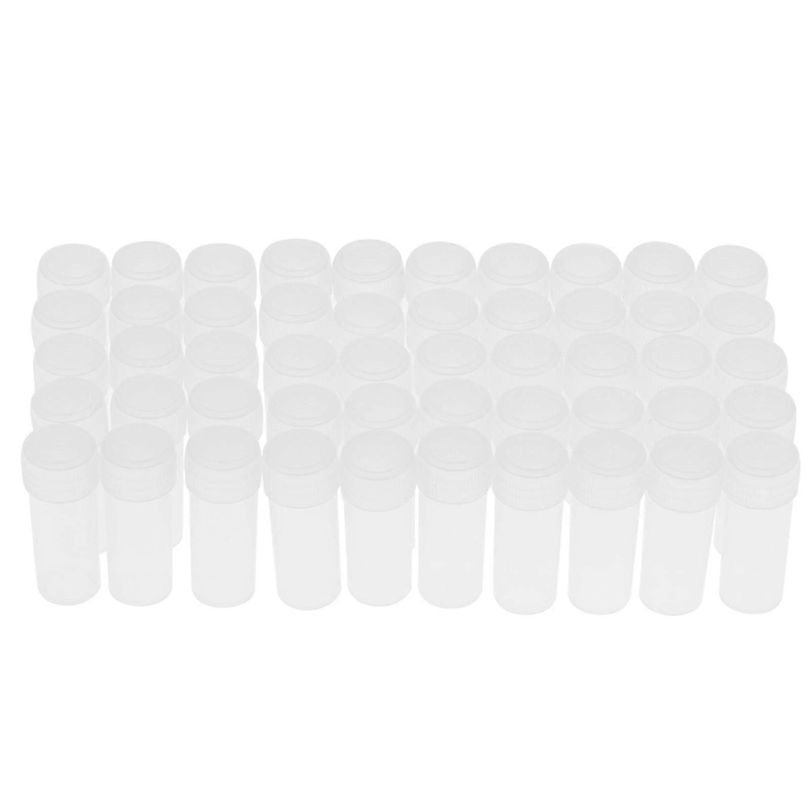 50 جهاز كمبيوتر شخصى 5ML حجم زجاجات عينة بلاستيكية حاوية تخزين صغيرة