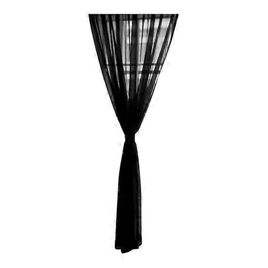 Solid Color Tulle Voile Door Window Curtain Drape Panel Sheer Scarf Valances