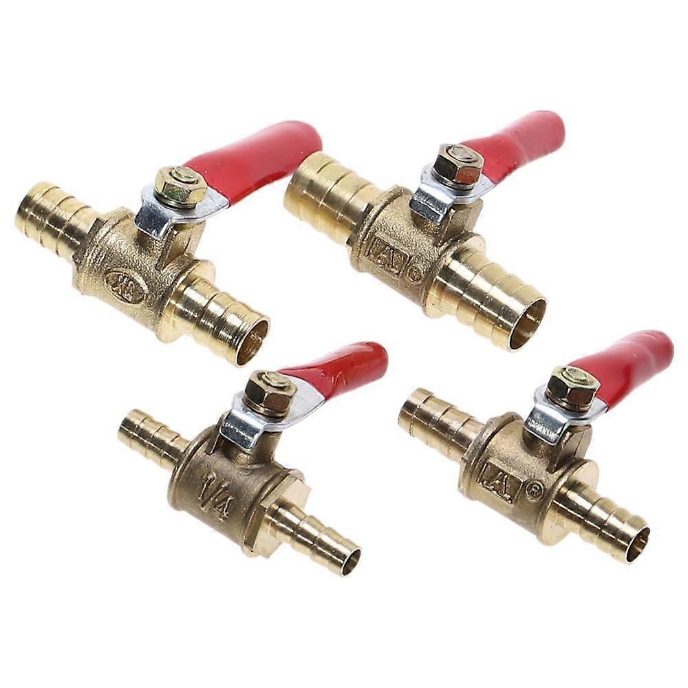 6mm-12mm slang weerhaak inline messing waterolie lucht gas gas brandstofleiding afsluiting kogelkraan pijp fittingen