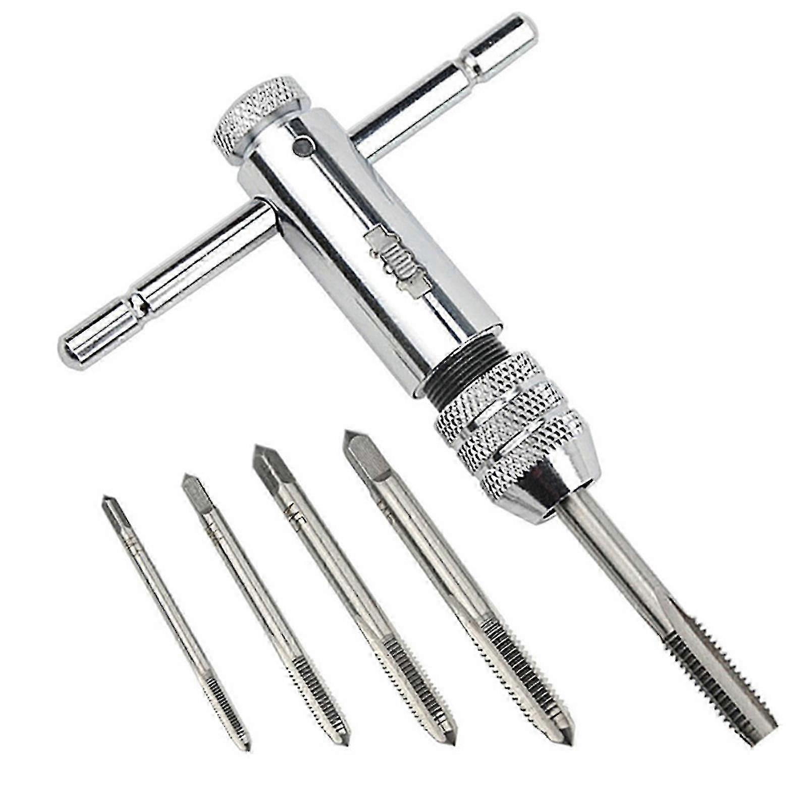 T-Handle Ratchet Tap Holder - One-Hand Manual Tapping Wrench Tool