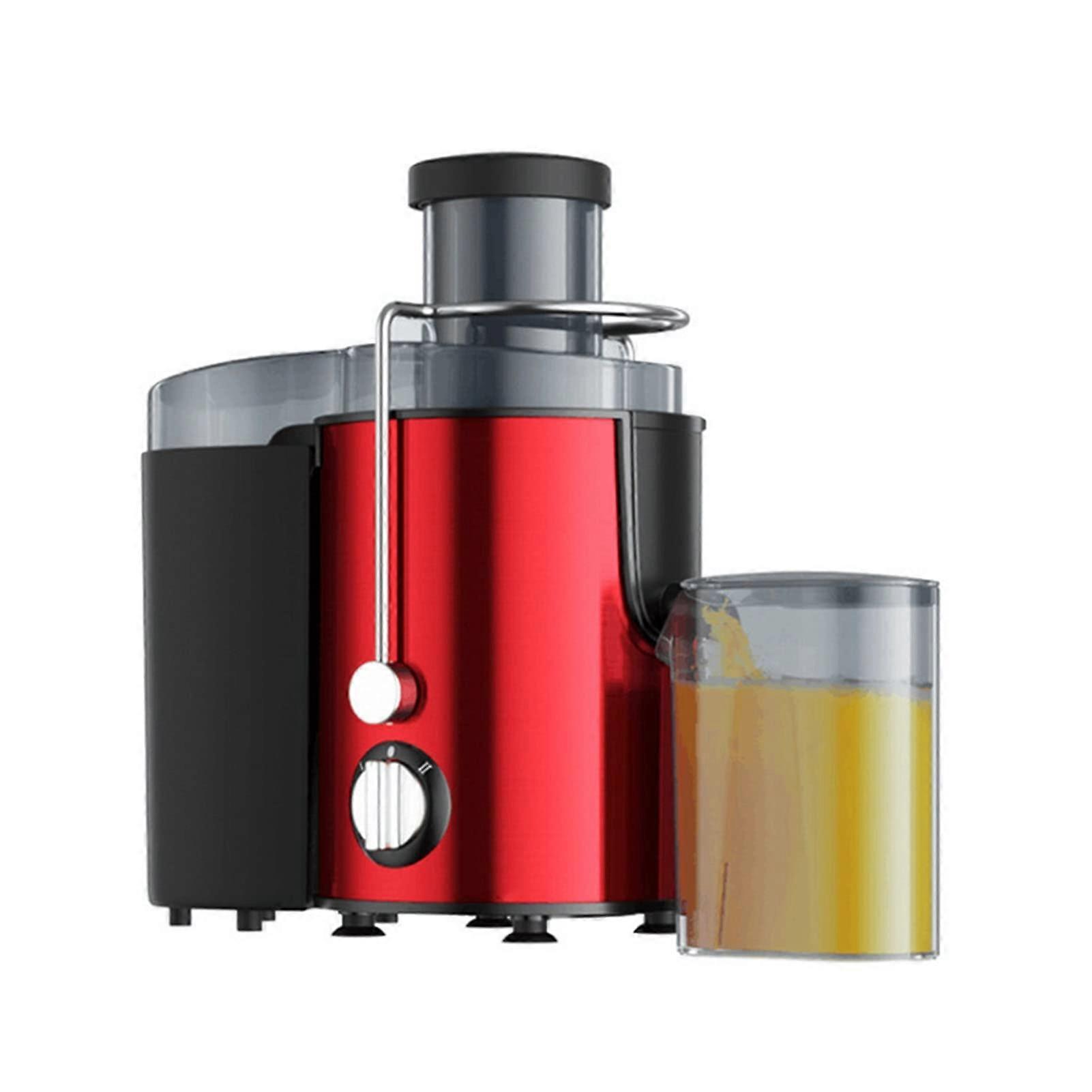 Slow Chewing Juicer with Wide Shaft Cold Pressed Juice Maker (Red)