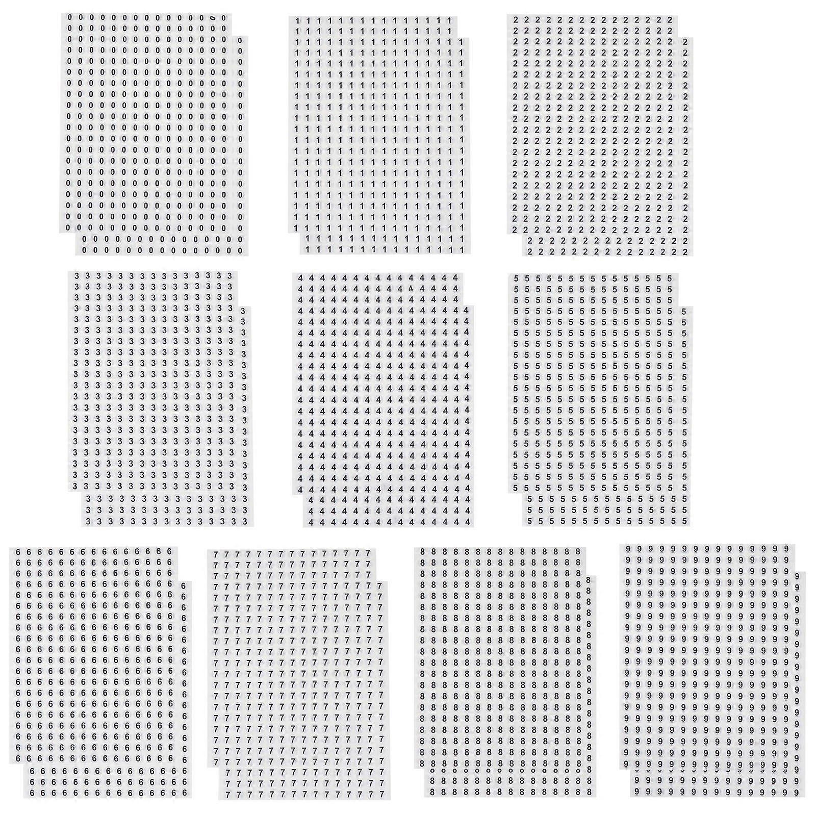 6000pcs Round Self Adhesive Number Stickers for Home, Office, Classroom Organization – Removable Labels for Bins, Toolboxes and More