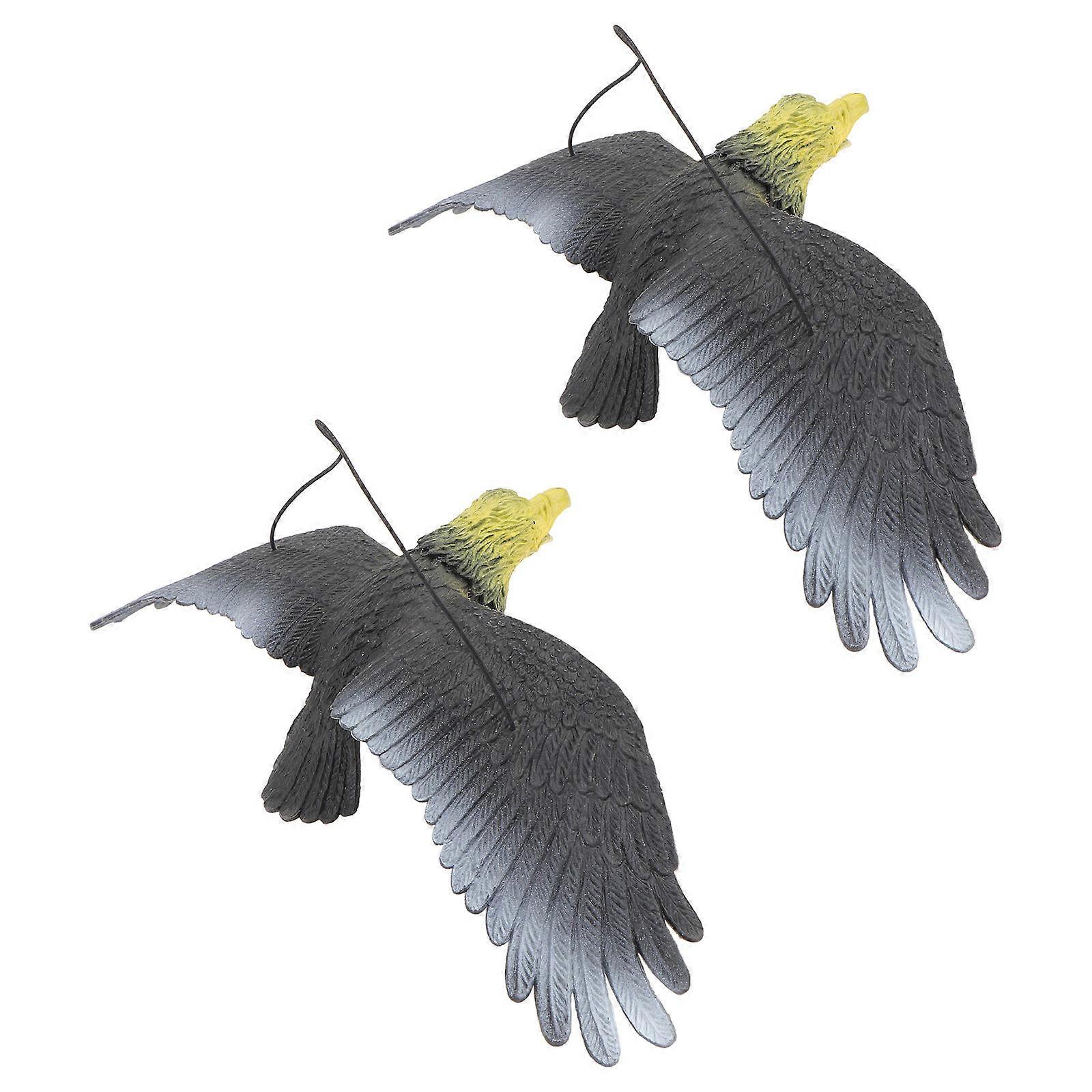 Imitated Eagle Model Toy Realistic Design For Children Garden Accessory Bird 26.50X11.00X6.00CM 2Pcs