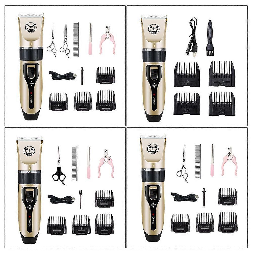 Pet Grooming Device Dog Shaving Machine Skin Protection Function Professional Salon Use Golden 1 Set