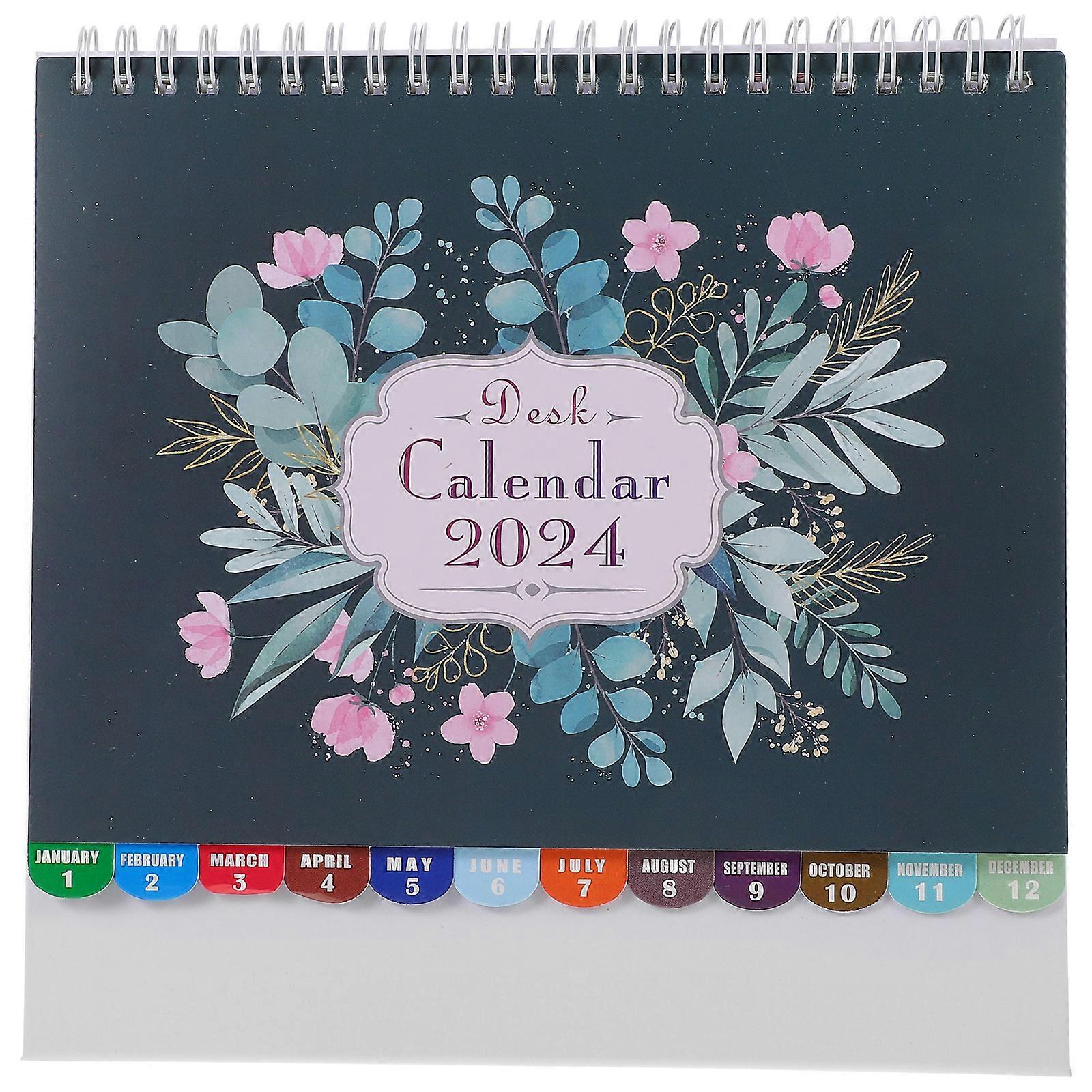 Tabletop Monthly Calendar Standing Desk Calendar Office Supplies Multi Functional Daily Use 20.5X20.5CM 1Set