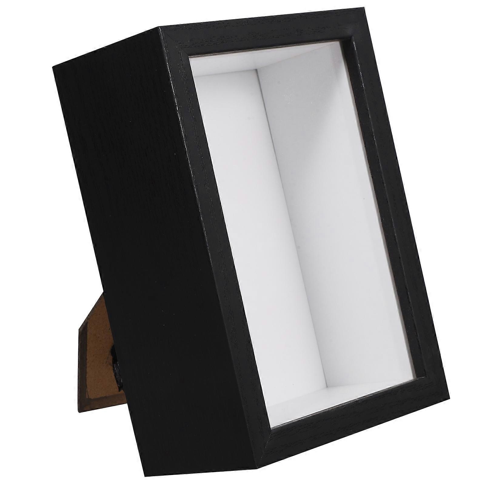 Specimen Display Board Shadow Box Keepsake Container Office Decor 16.6X11.6X6.5CM Rustic Style 1Pcs