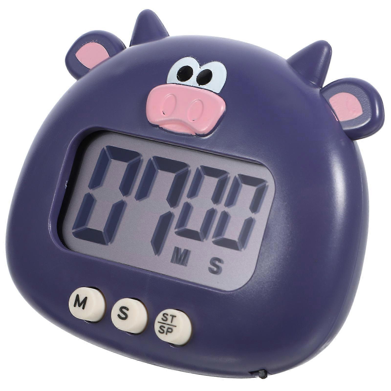 Cute Timer Cartoon Design Timer Dark .6 3.2 1.1in Countdown For Students 1Pack