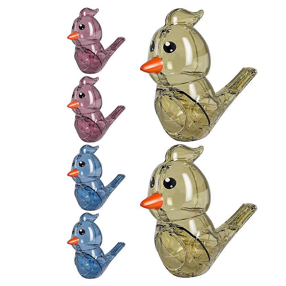 6pcs Adorable Bird Water Whistles Interactive Cartoon Musical Toys for Creative Play, Bath Fun, and Party Entertainment