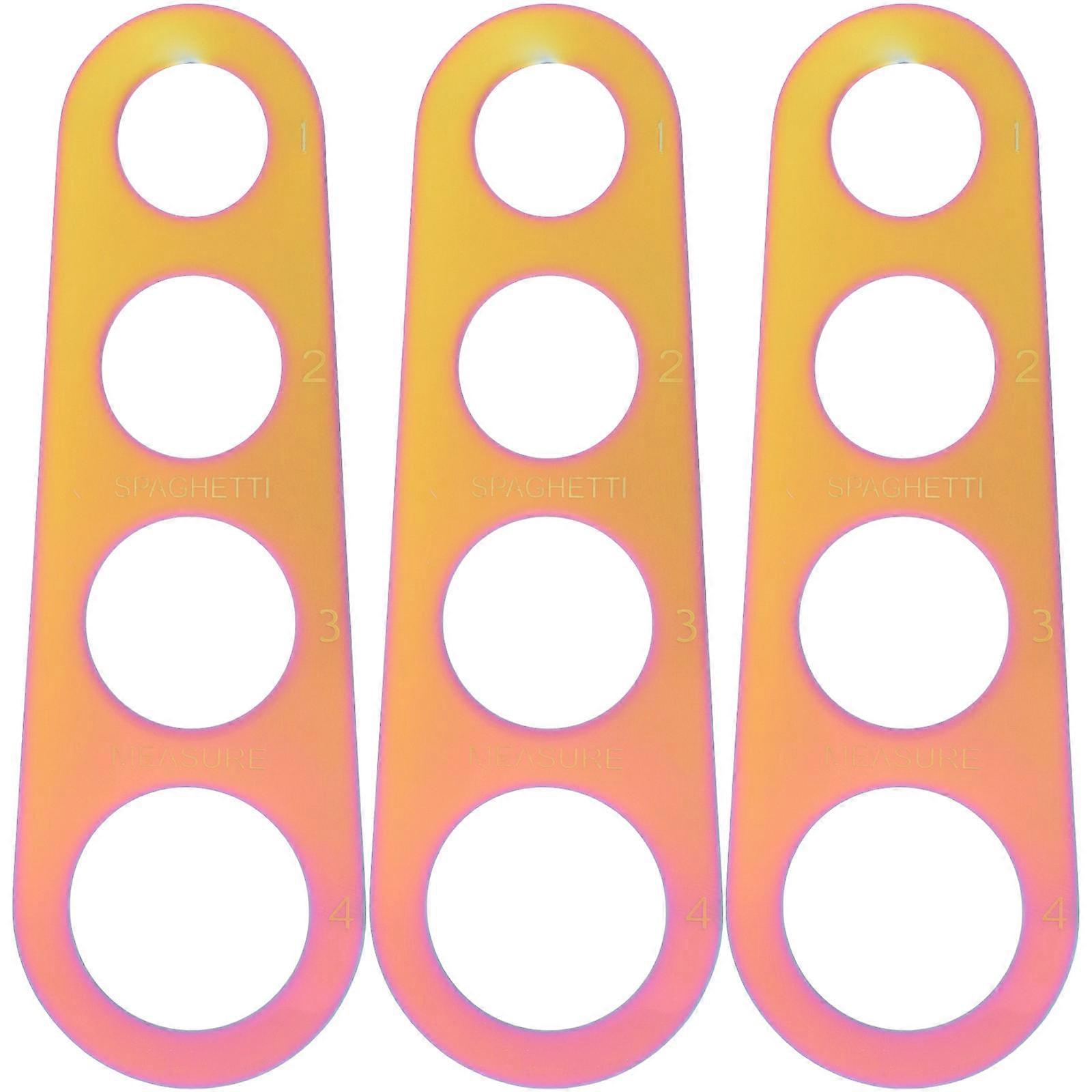 3pcs Stainless Steel Spaghetti Measurer – Compact Pasta Portion Control Tool for Accurate Serving in Kitchen Use