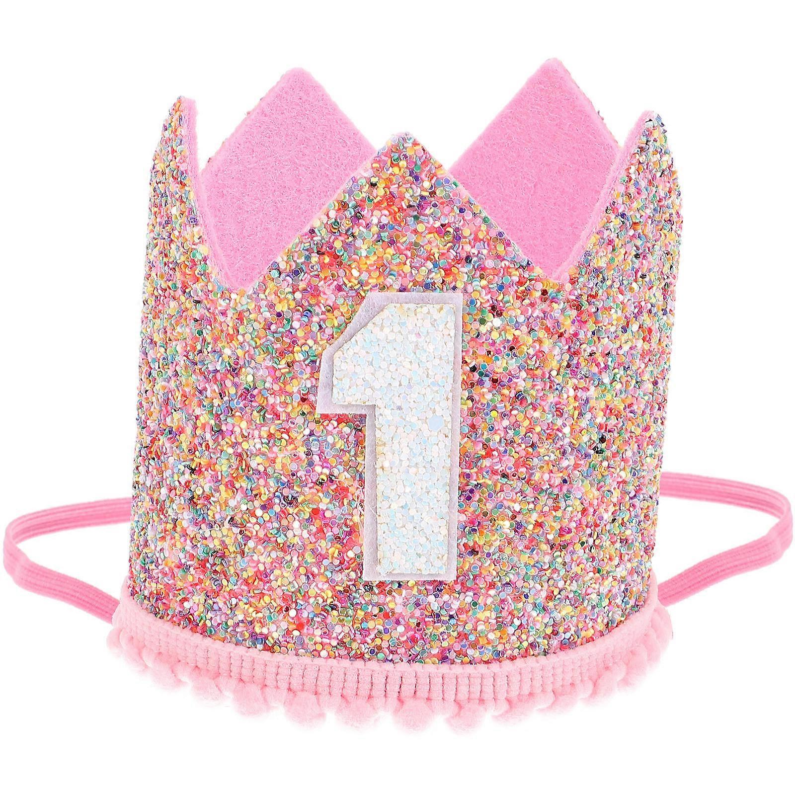 Birthday Party Hats Glitter Material Festive Style for Children 1Pcs