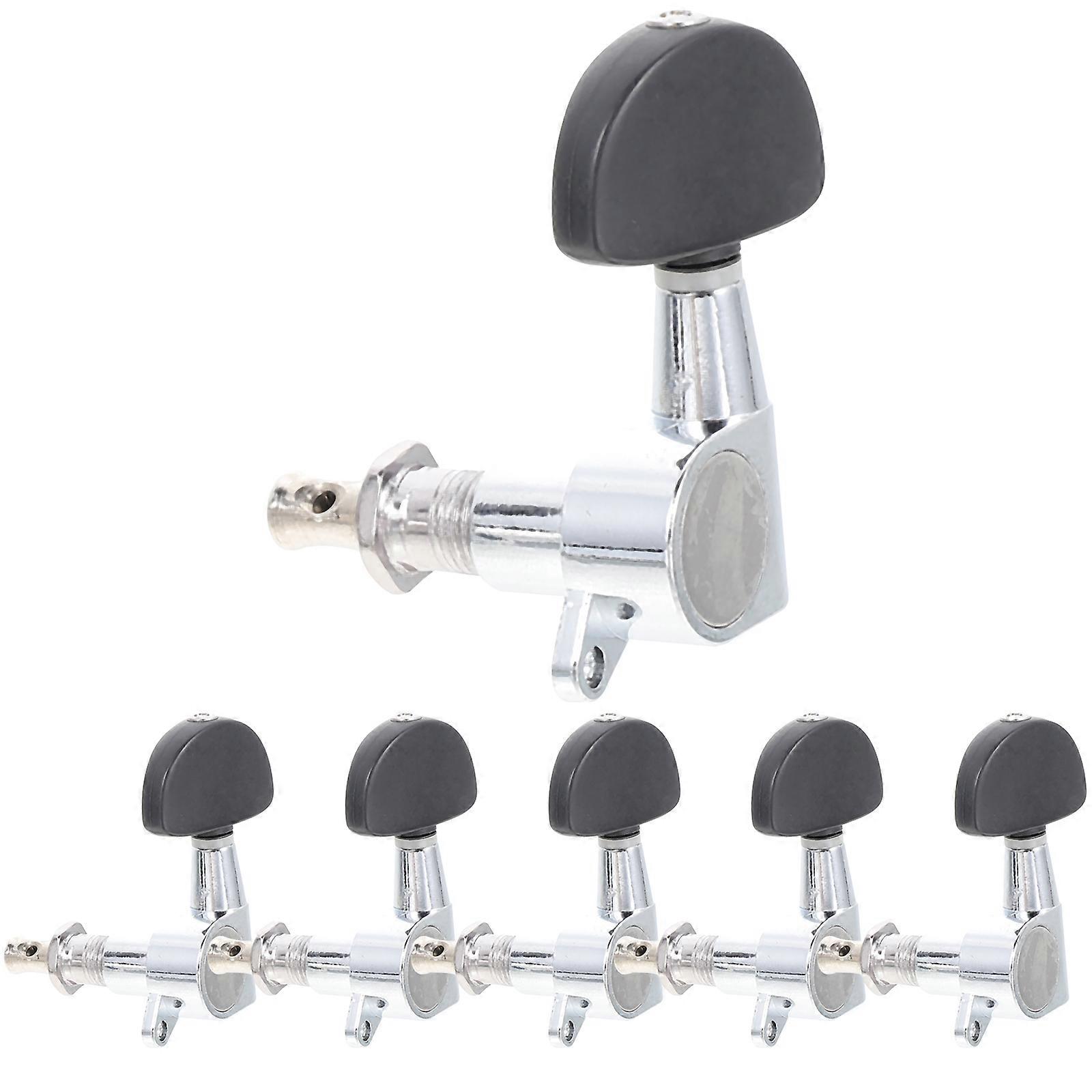 Guitar Tuning Pegs Set for Acoustic Electric Guitars – Smooth Finish Reliable Tuner Knobs with Decorative Design for Folk Instruments