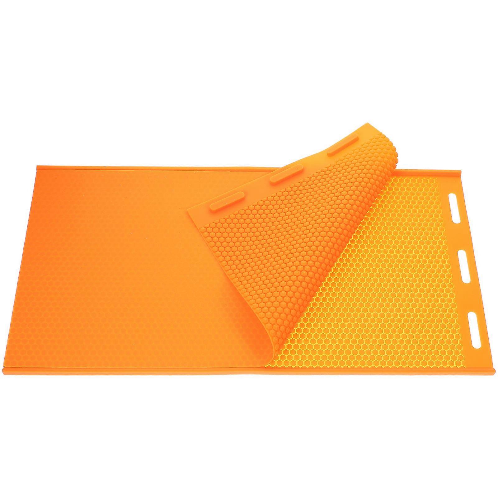 Honeycomb Mold Silicone Beeswax Sheet Mold For Craft Creation Professionals 43.40X21.40X0.70Cm 1Set