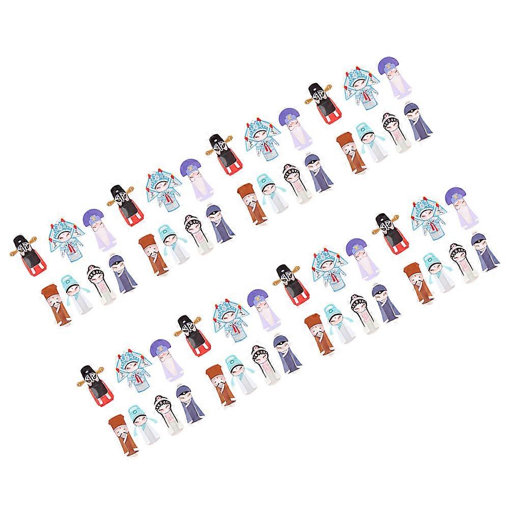 Peking Opera Bookmark Mini Bookmark for Note Marking 8Sets Assorted Color