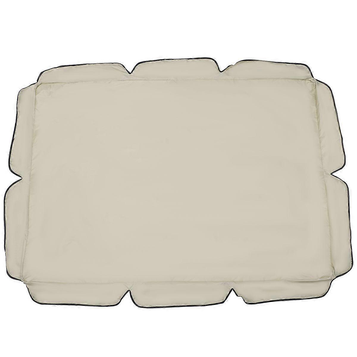 غطاء أرجوحة حديقة مقاوم للماء أرجوحة خيمة غطاء أرجوحة غطاء سوينغ غطاء مظلة محمول للمنزل في الهواء الطلق - مقعد مزدوج 142 × 120 سم (بيج)