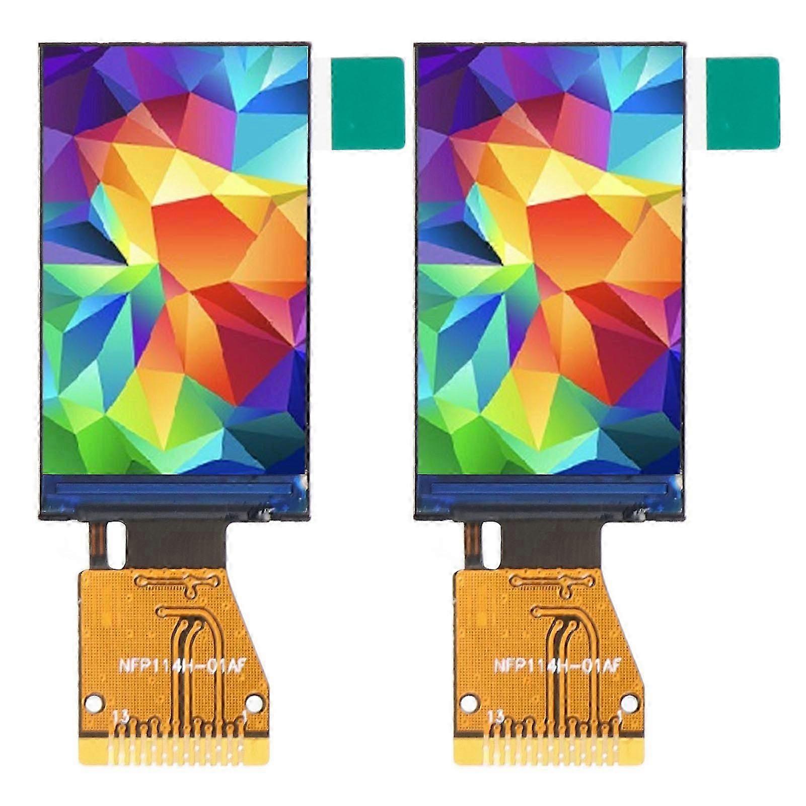 2PCS IPS LCD Display Module Color 135 X 240 Resolution SPI Interface ST7789V Driver Welding Type 1.14in Display Screen