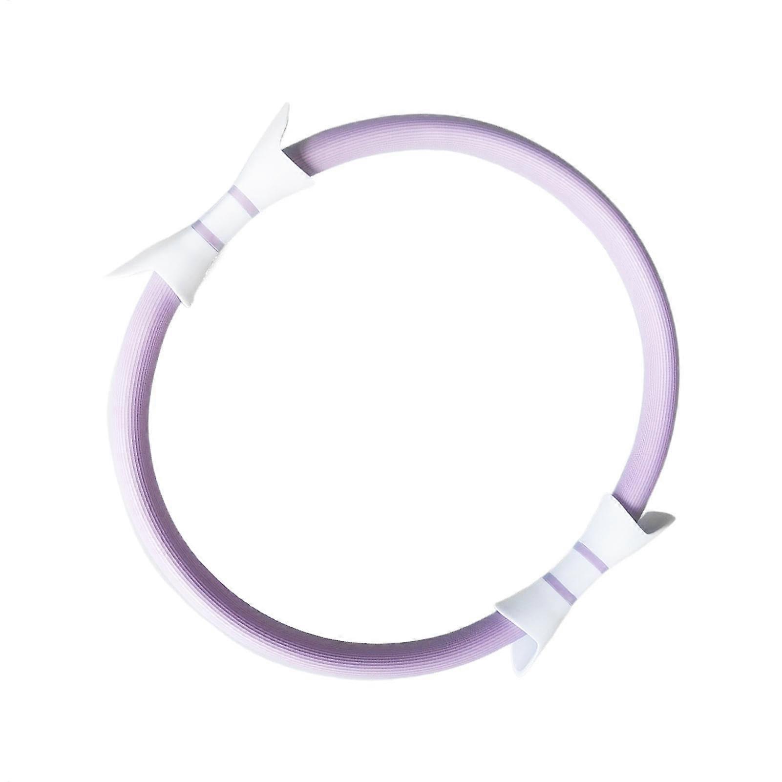 Body Pilates Ring with Double Handles, Lightweight Non-Slip Fitness Hoop in Purple, Resistance Training Accessory for Men and Women