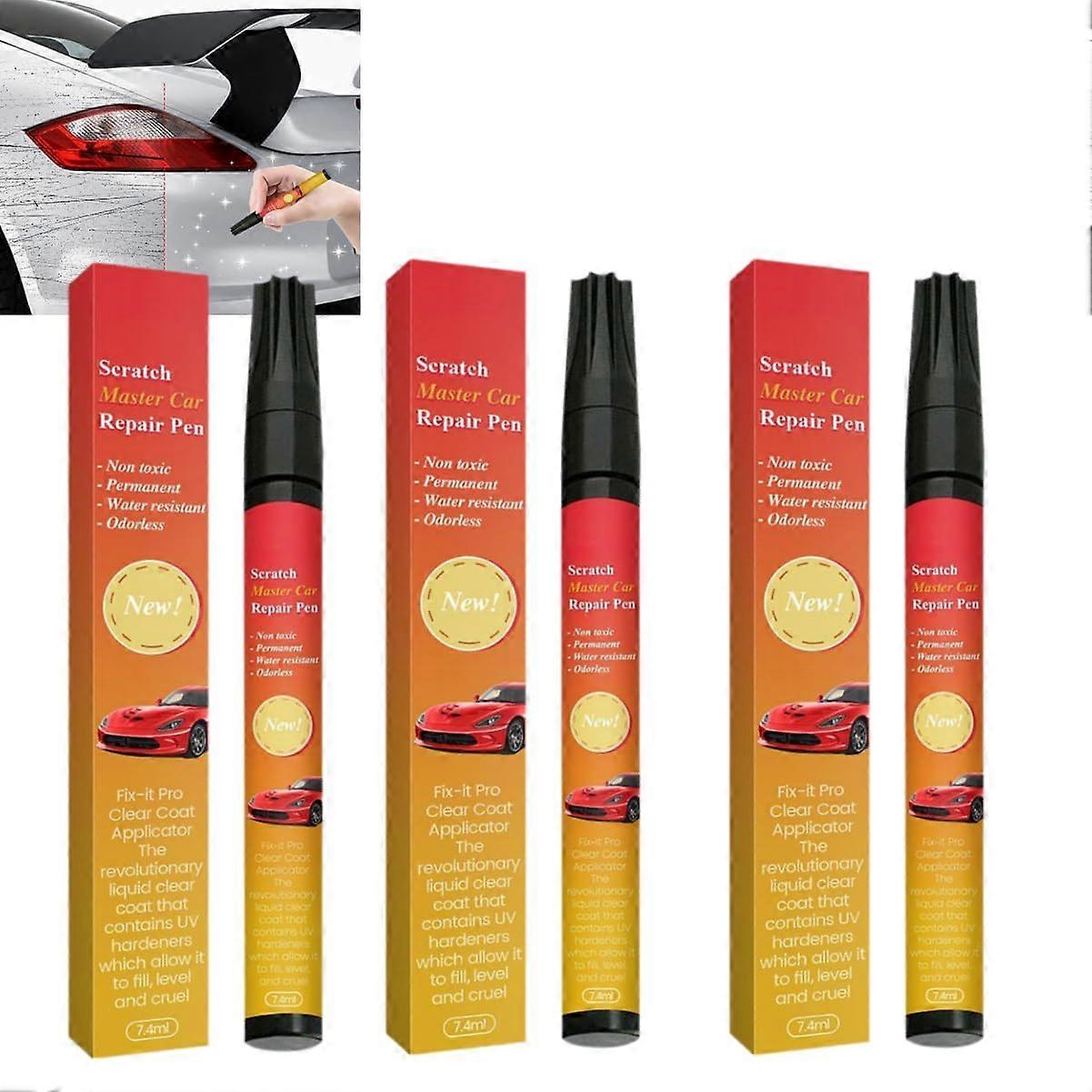 Magical Car Scratch Remover Pen Set, Weatherproof Paint Pen for DIY Repair, 3 Pieces, Quick Scratch Fix