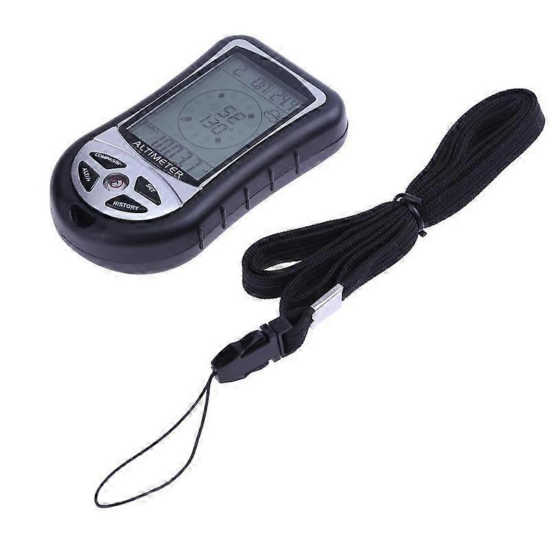 elektronisk höjdmätare, termometer elektronisk navigering termometer GPS-kompass väderprognos barometer med LED-bakgrundsbelysning