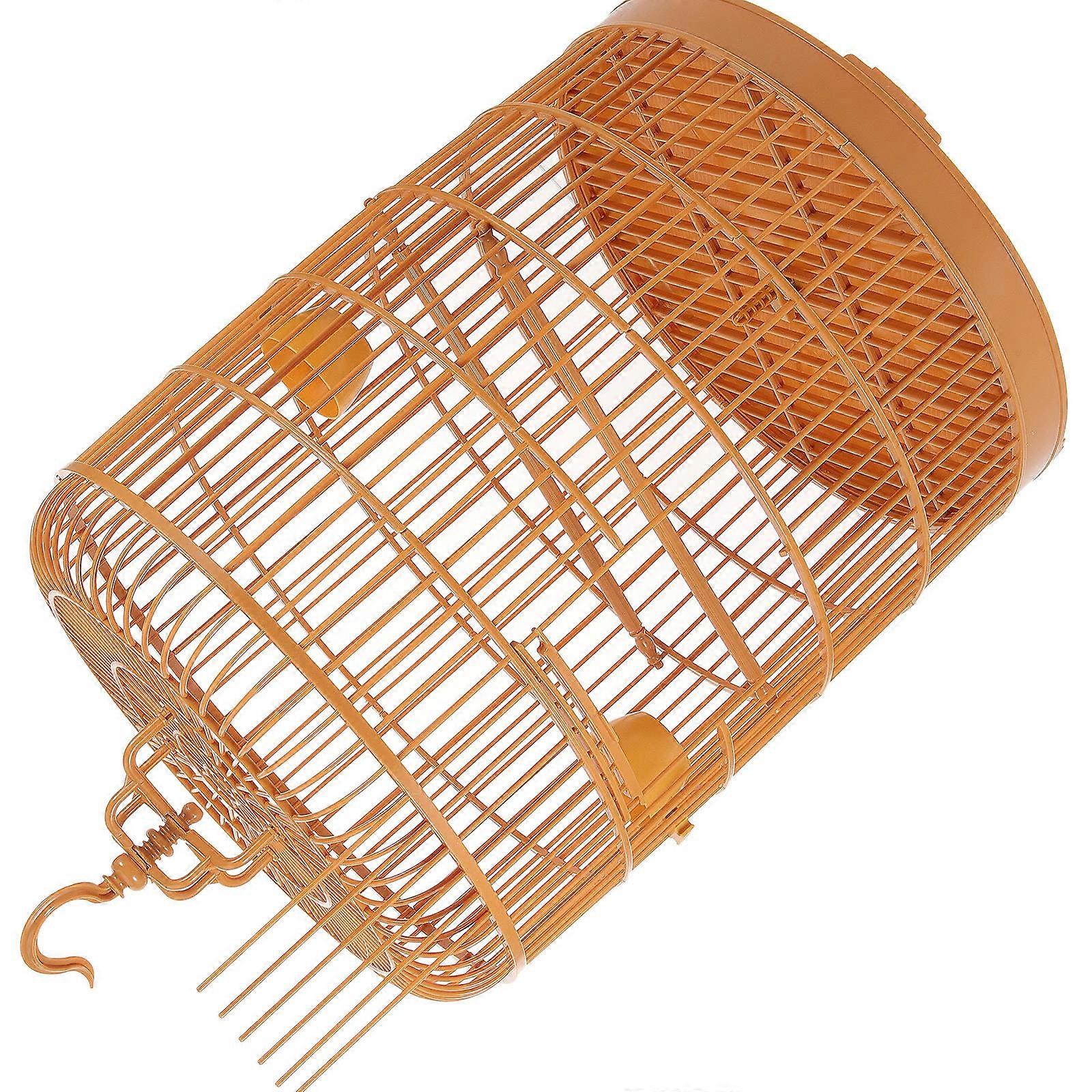 Hanging Round Small Bird Cage Bird Cage for Indoor Pet Keeping Display 1Set