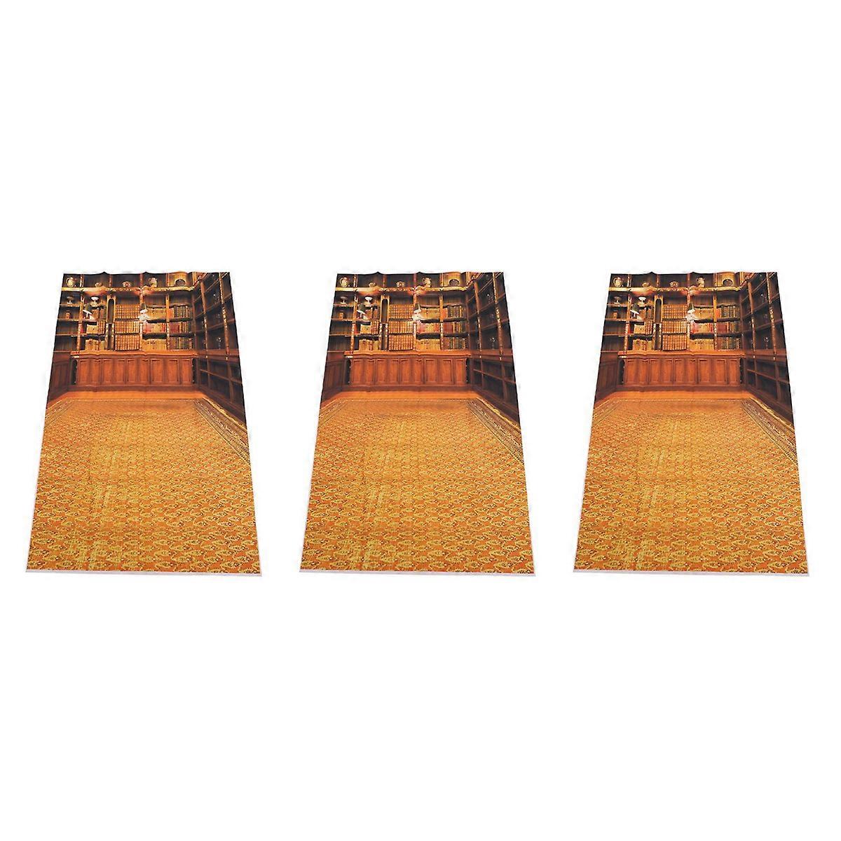 3X Retro Study Library Books Shelf Photography Photo Background Backdrop Prop 3X5FT