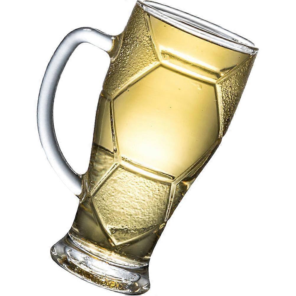 Glass Cup With Handle Large Beer Mug Practical Design For Home Use Clear 16.5x10cm Displaying Beer Color 1Pcs