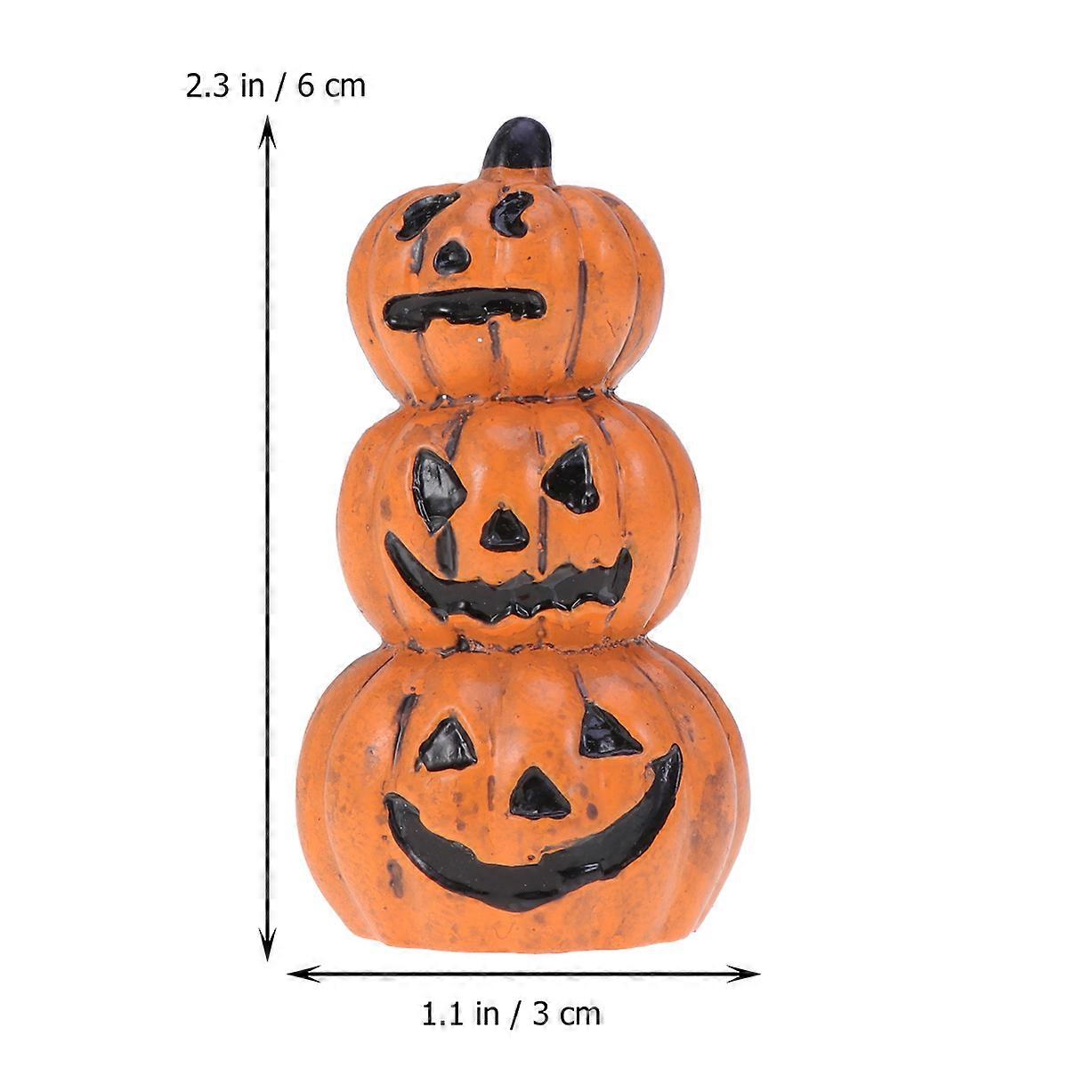 Miniature Garden Ornaments Halloween Pumpkin Heads For Moss Garden Diy Craft 1Pack 6.5x3.5x3.5cm
