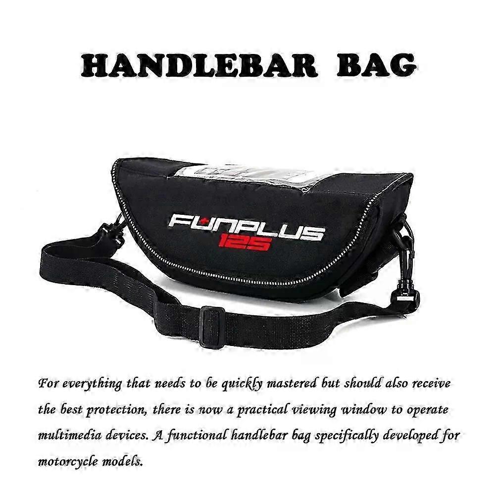 Motorcycle handlebar navigation bag Fit For Macbor Fun Plus 125 Fun125 Plus125 handlebar storage bag dustproof and waterproof-(D