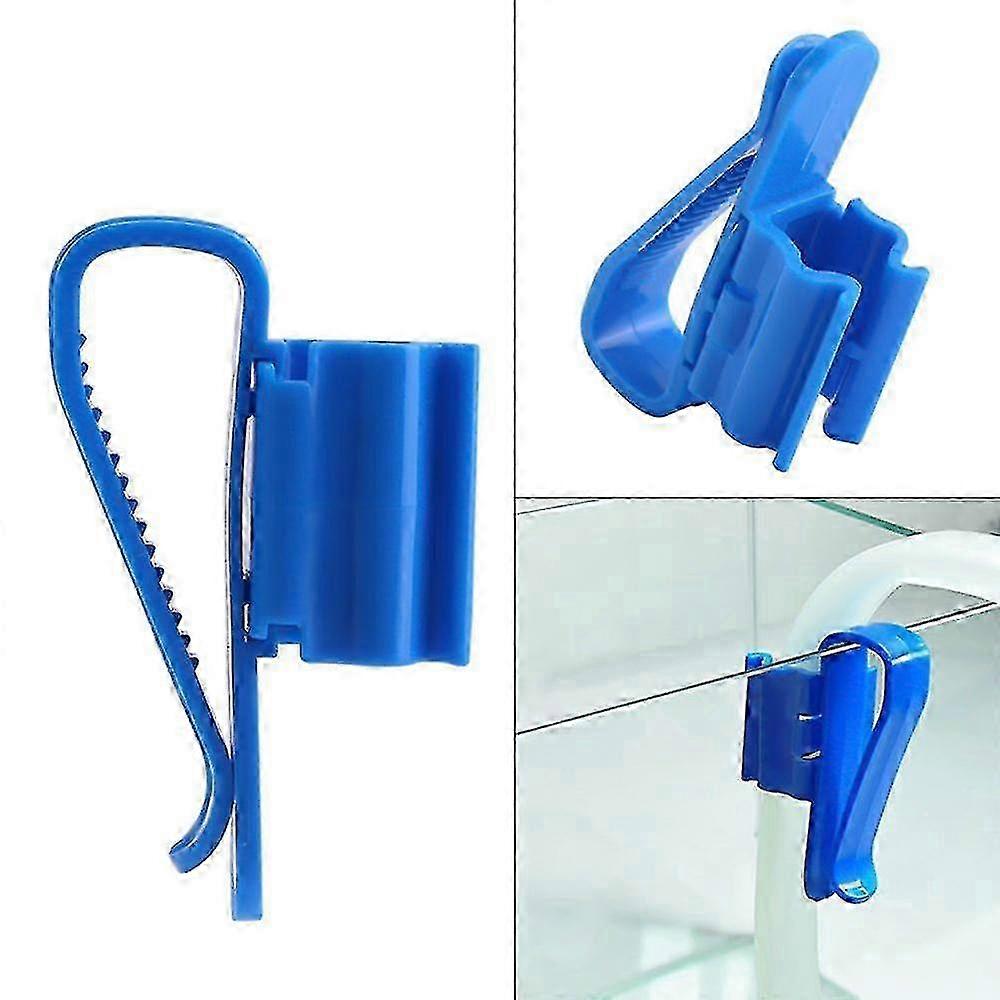 2pcs Adjustable Multi-functional Hose Holder for Fish Tank Aquariums, Blue Plastic Design for Filtration Buckets