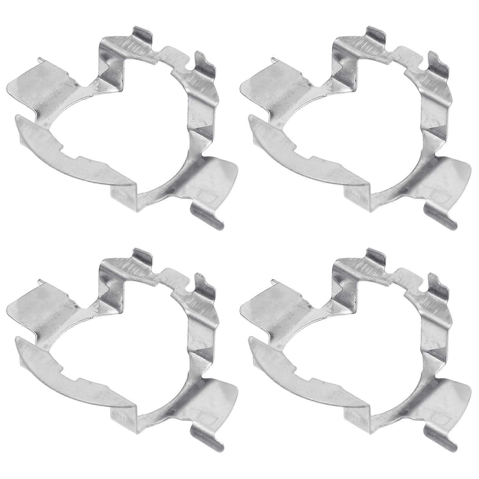 Retainer H7 Car Bulb Retainers Car Components Silver 4Pcs Firm Installation