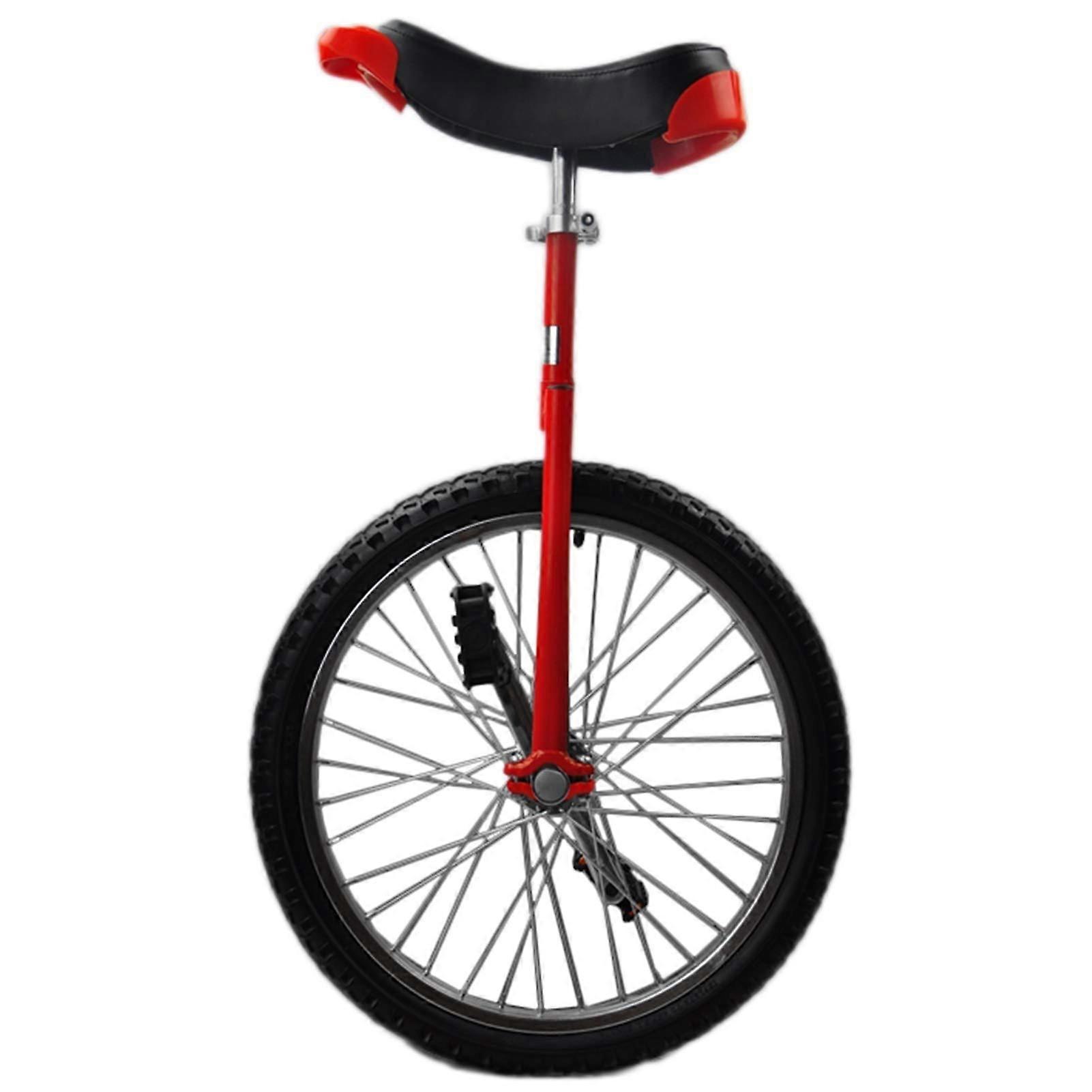 Beginners 18 Inch Wheel Unicycles with Adjustable Saddle, Big Kids/Teens (Color: Red)
