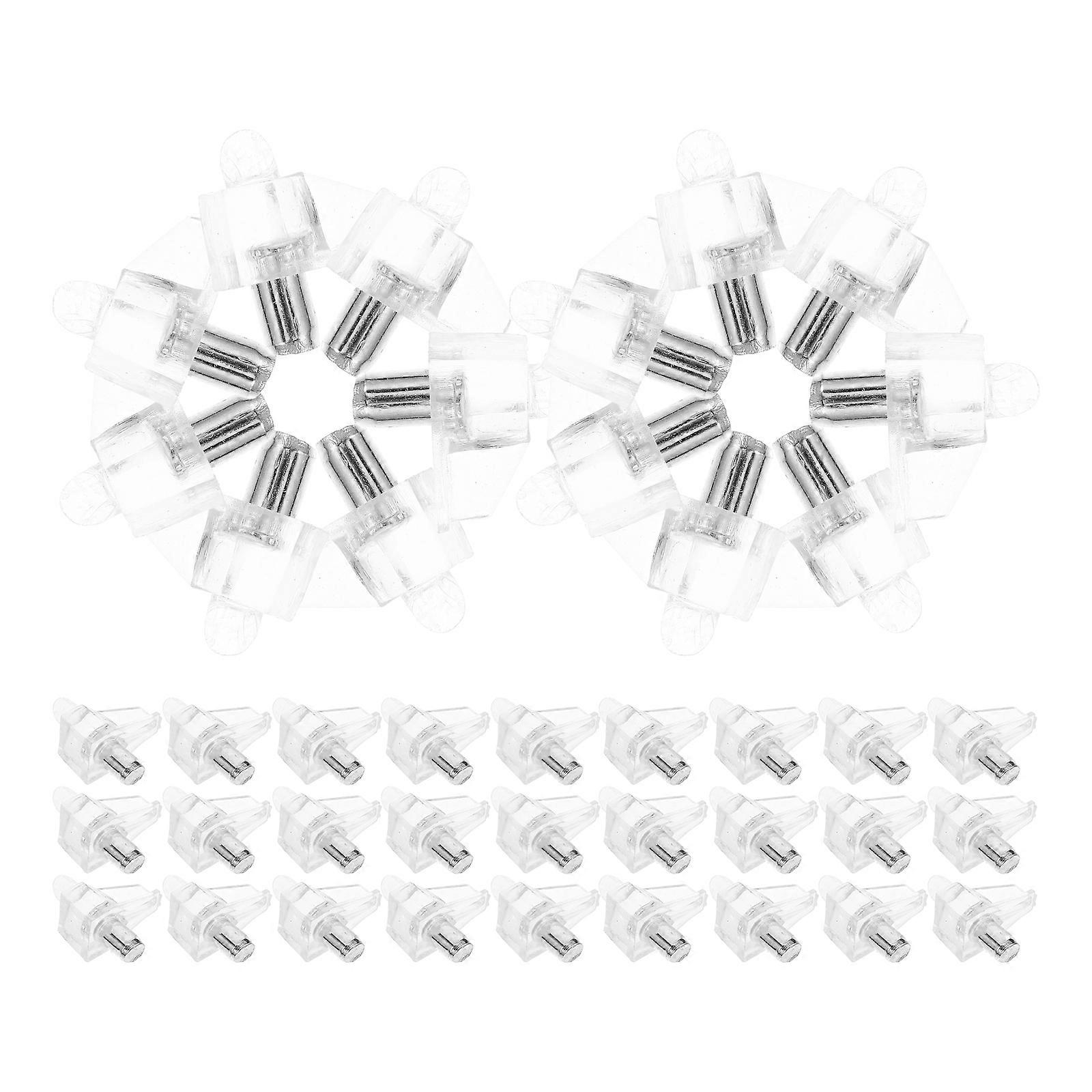 Clear Shelf Pegs Bookshelves Easy Installation 100Pcs Stable Hold