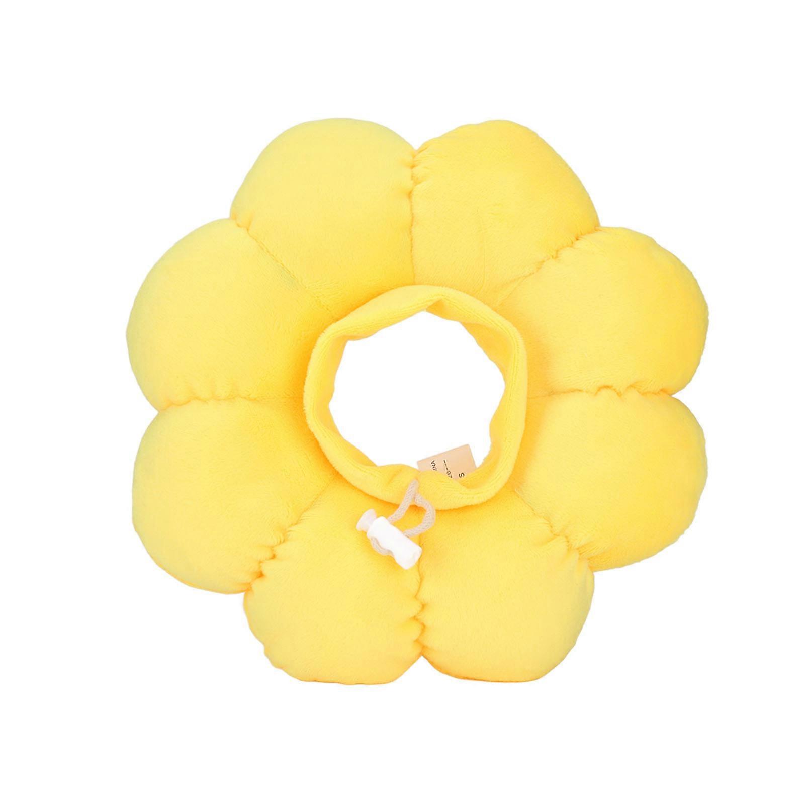 Cat Cone Collar Sunflower Shape Adjustable Surgery Recovery Elizabethan Collars for Cat Kitten Small Dog XS