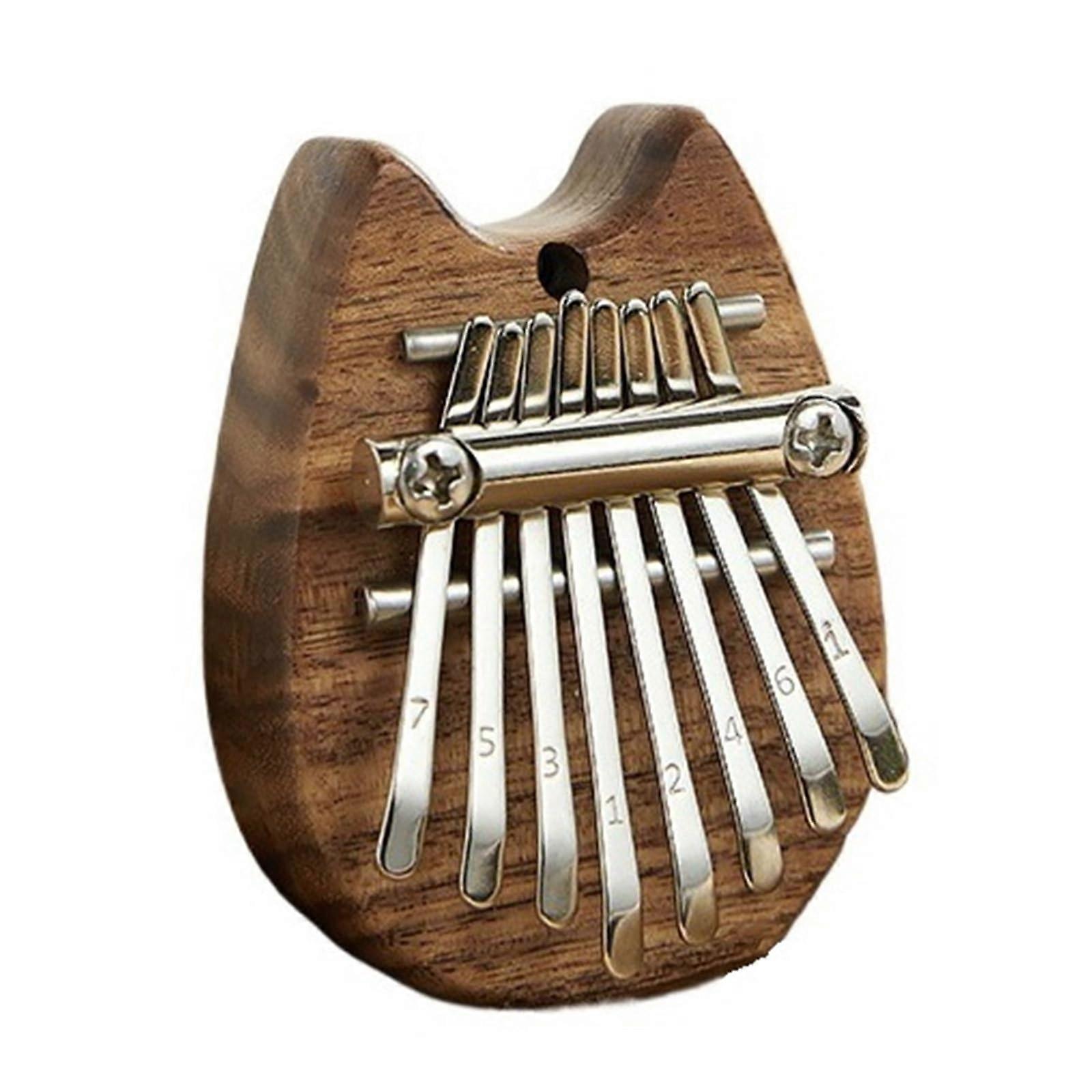 Kalimba 8-Ton Fingerklavier Tragbares Holz Daumenklavier für Anfänger und Profis, Musikinstrument in Naturfarben