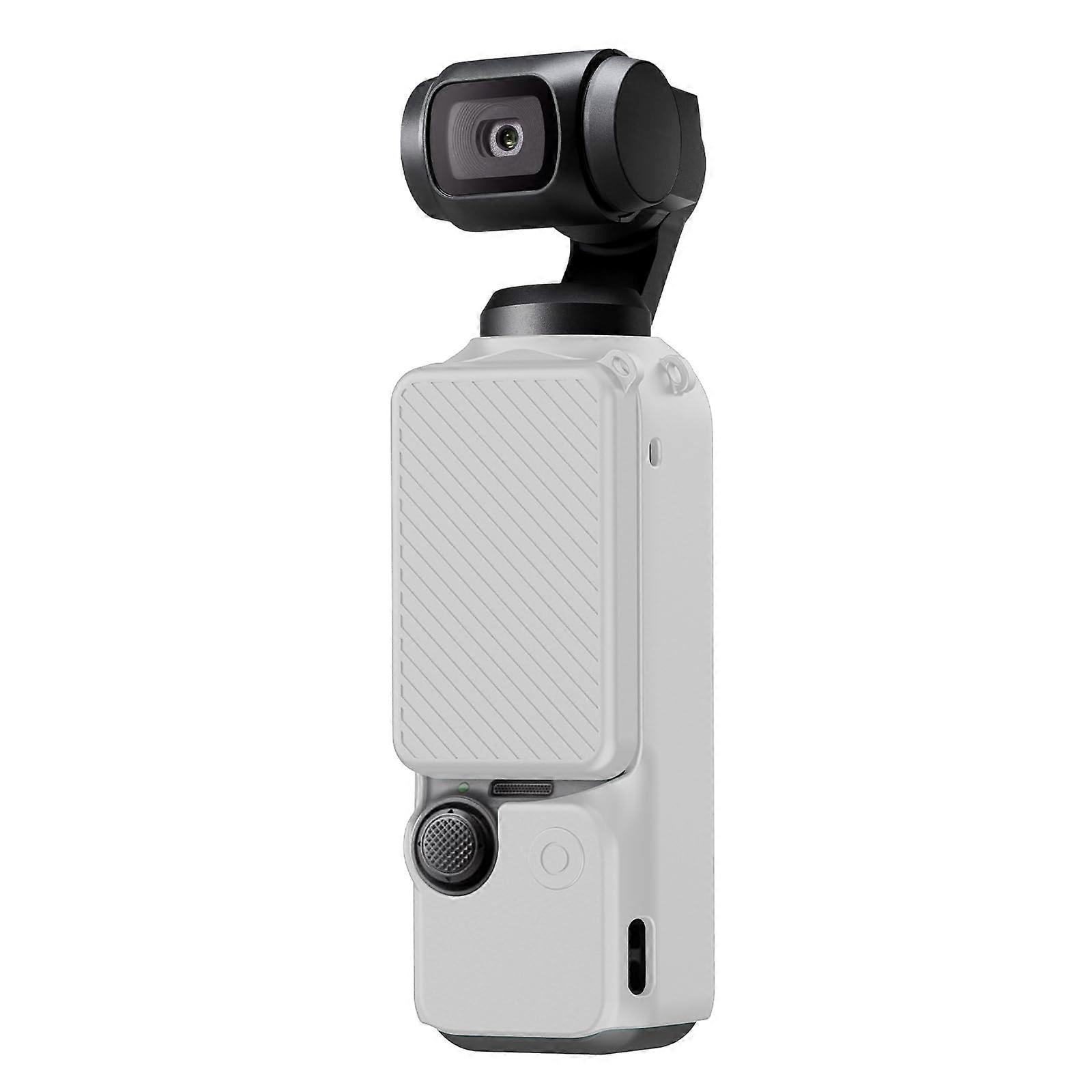 DJI Osmo Pocket 3 硅胶保护壳防震、轻便、防滑保护套、耐用保护(灰色)