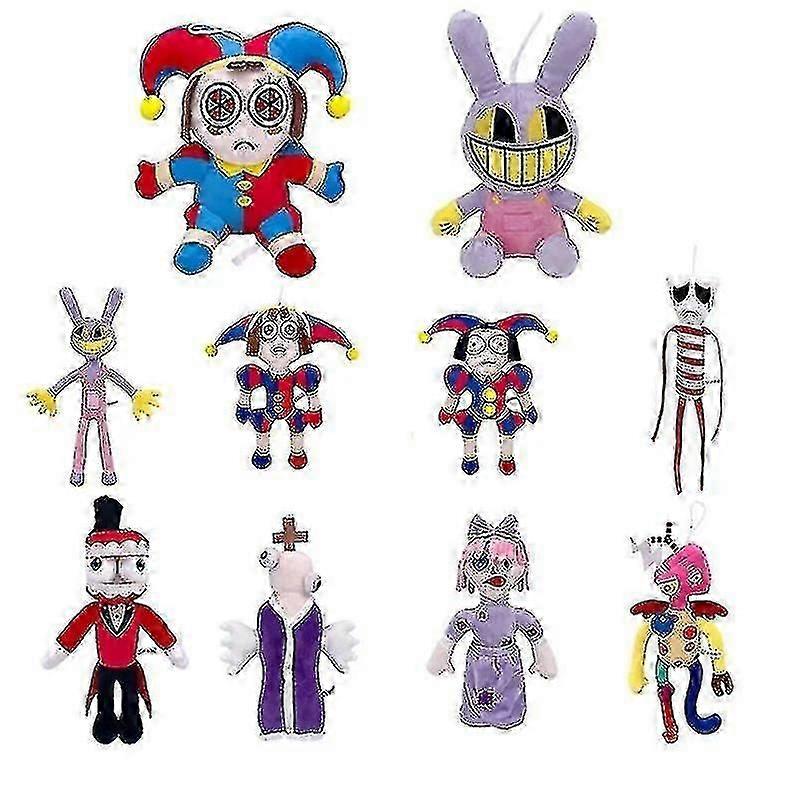 8db A csodálatos digitális cirkusz Pomni Jax plüss rajzfilm plüss játékok színház nyúl plüssjátékok gyermek karácsonyi ajándékok