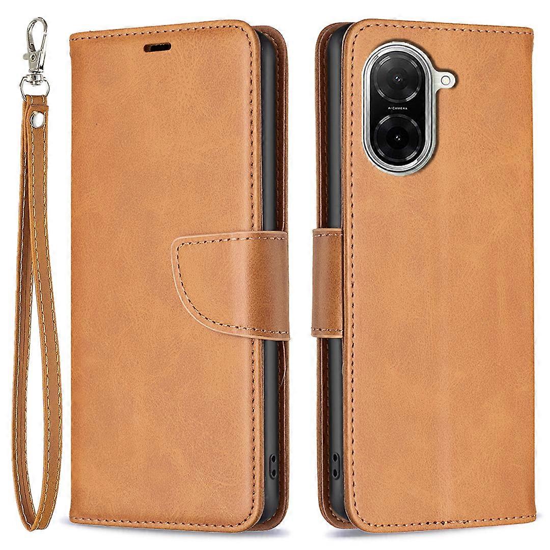 Xiaomi Redmi A5 4G(171.7mm)ケース耐衝撃性PUレザーカバーウォレットカードスロット付きイエロー