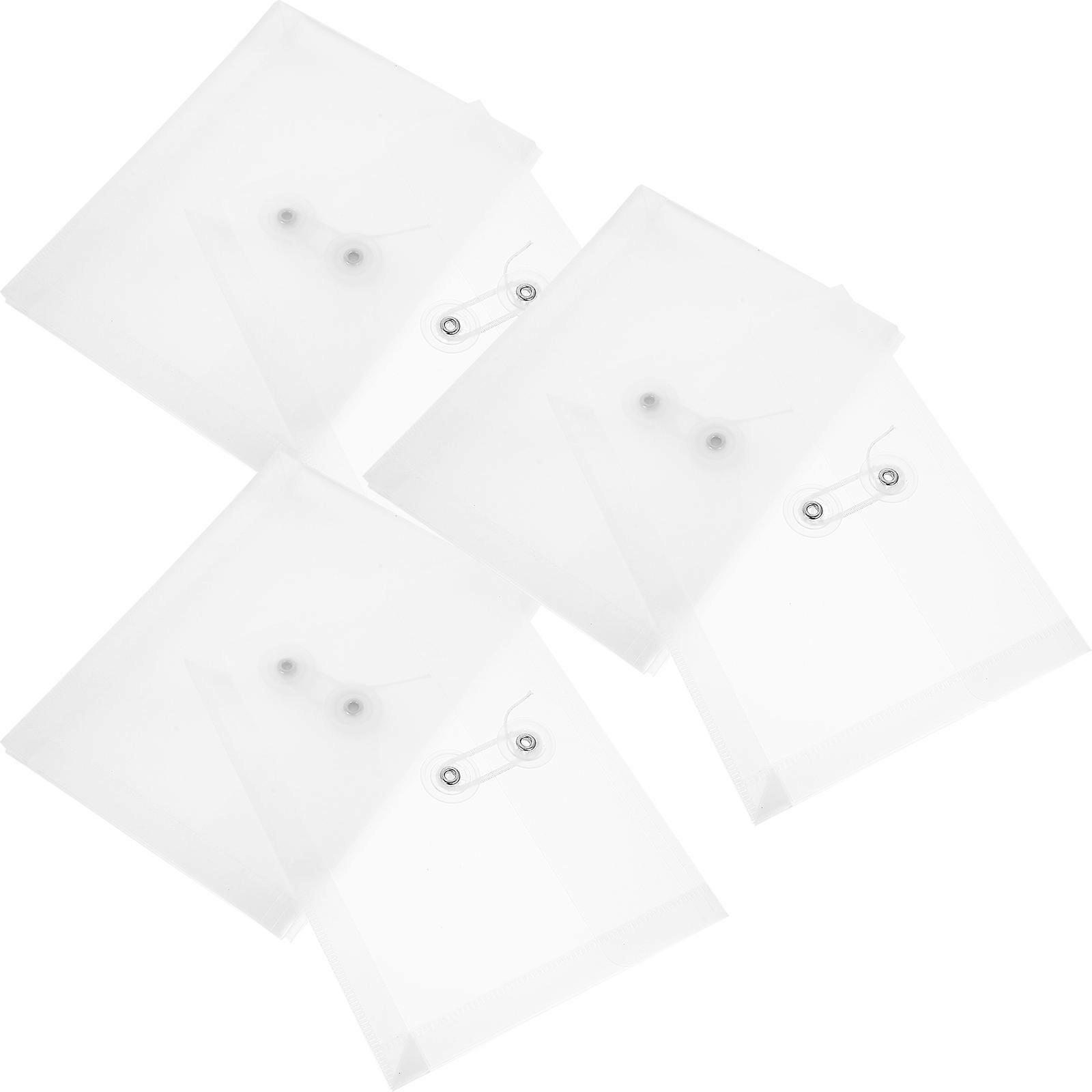 File Pockets Clear Envelopes Home Use Workers PP Material Rectangular Shape Bill and Invoice Holding 6Pack