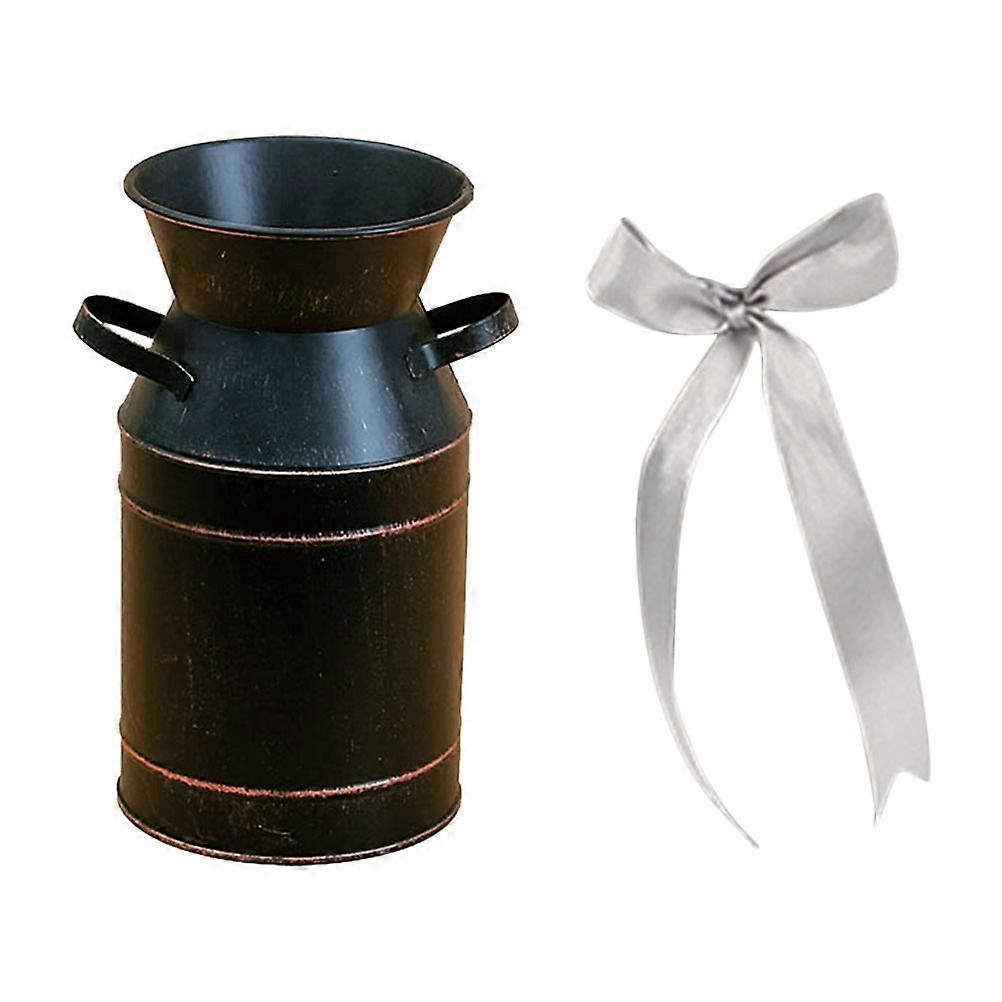 Dried Flower Bucket Rustic Style Metal Jug Balcony Vegetable Garden 10X19CM 3.9×3.9×7.5in Storage 1 Set