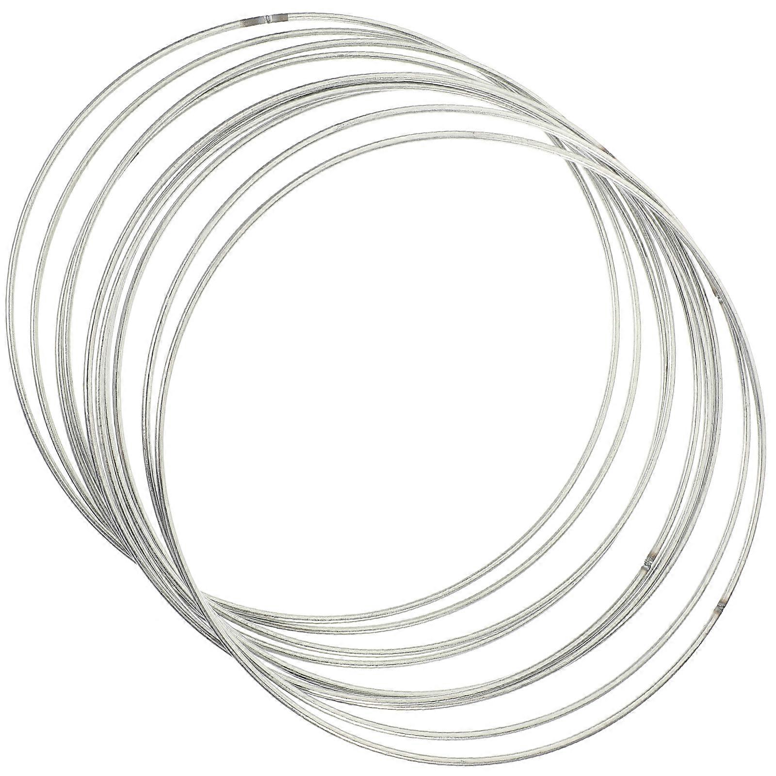 Wire Hoops Circular Metal Rings For Diy Projects 20X20X0.3CM 10Pcs