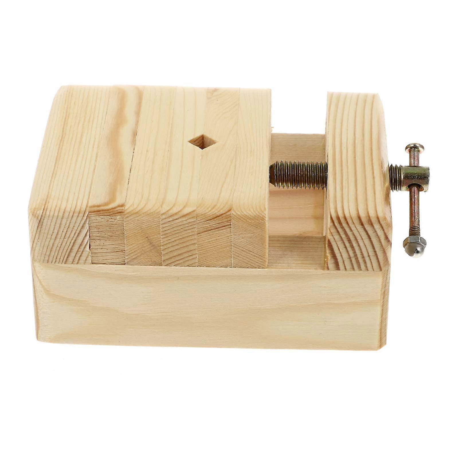 Engraving Device Stamp Tool for Metal and Stone Sealing, Brown Carving Bed with Clamping Blocks for Precision Engraving