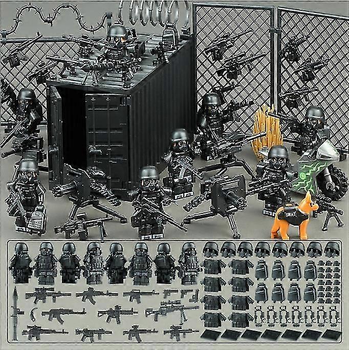 New version Combat Base Building Block Model Weapons Explosion proof Police Special Forces Assembly Toys