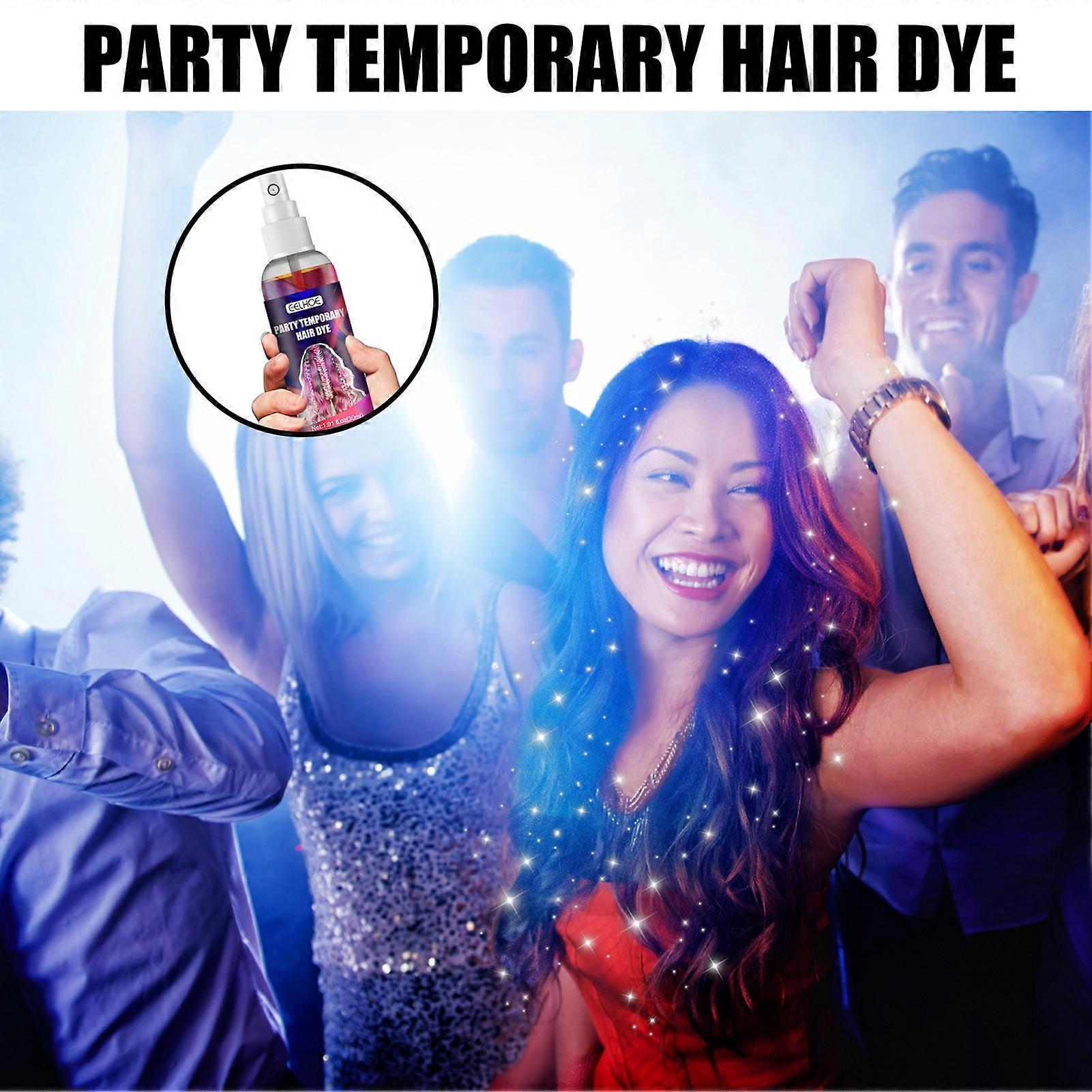 EELHOE 30ml Spray Temporary Party Glitter Dye for Colored Quick and Easy to Color Without Hurt Your Hair