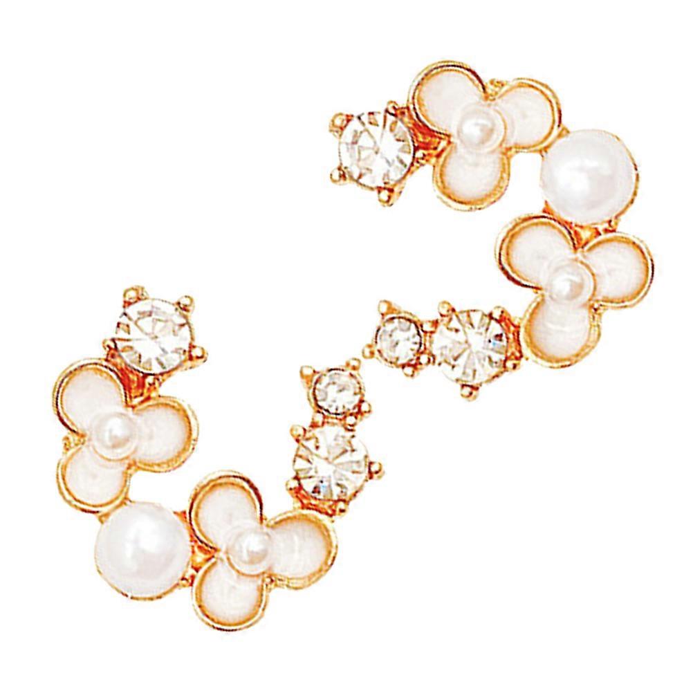 Elegant Flower Pearl Earrings for Women – Double Sided Beads Ear Studs for Sophisticated Summer Jewelry on Birthdays, Christmas, and Special Occasions