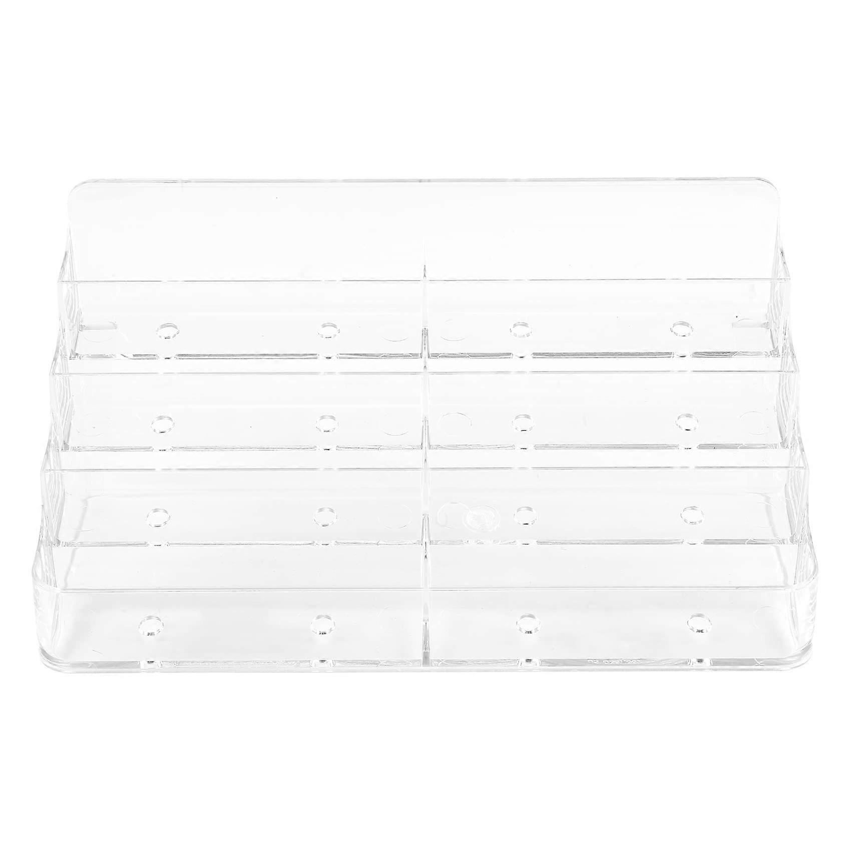 Acrylic Business Card Holder, Set of 8 Desktop Business Card Stands for Office Desk