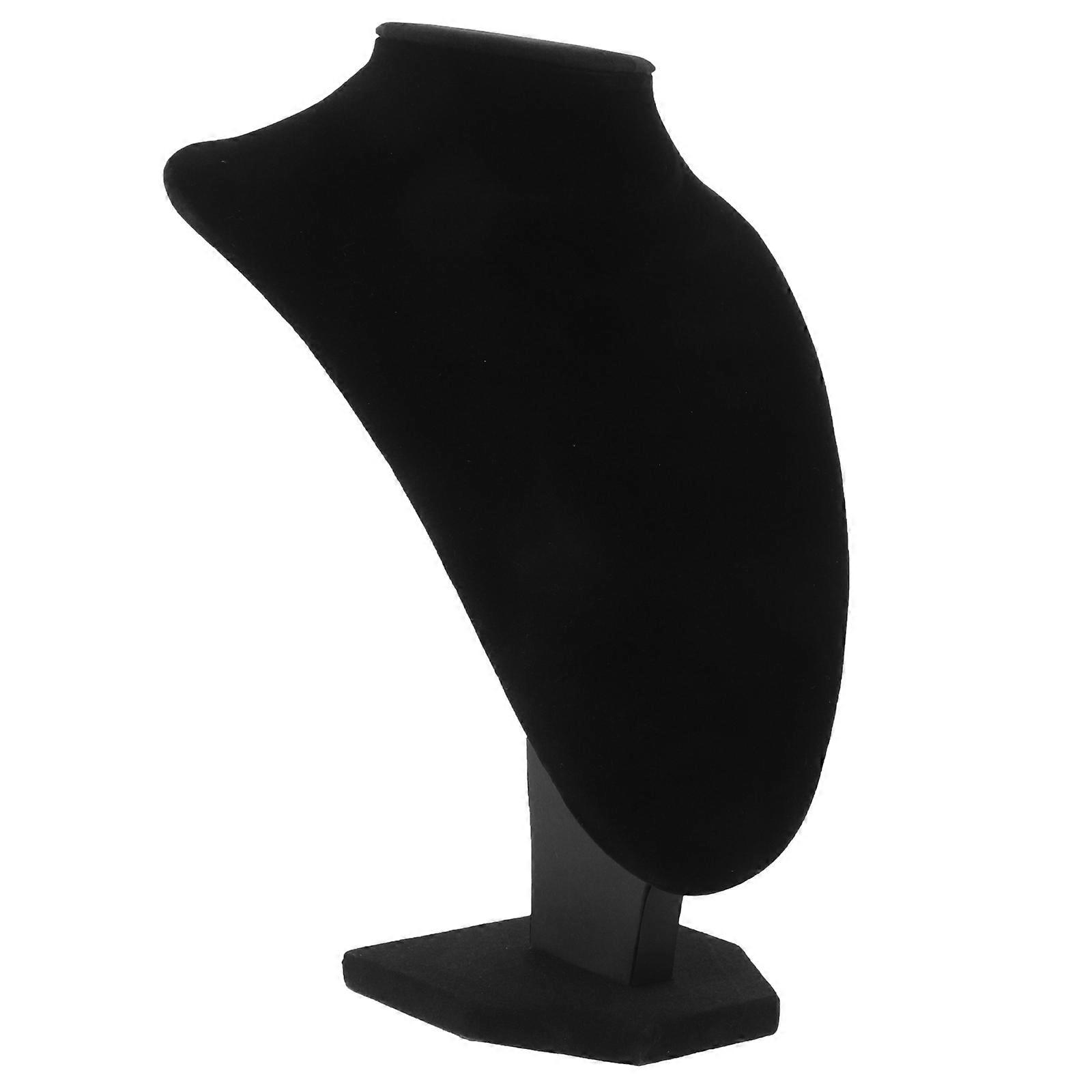 Necklace Mannequin Stand Modern Style Black Rubber Material 1Pack