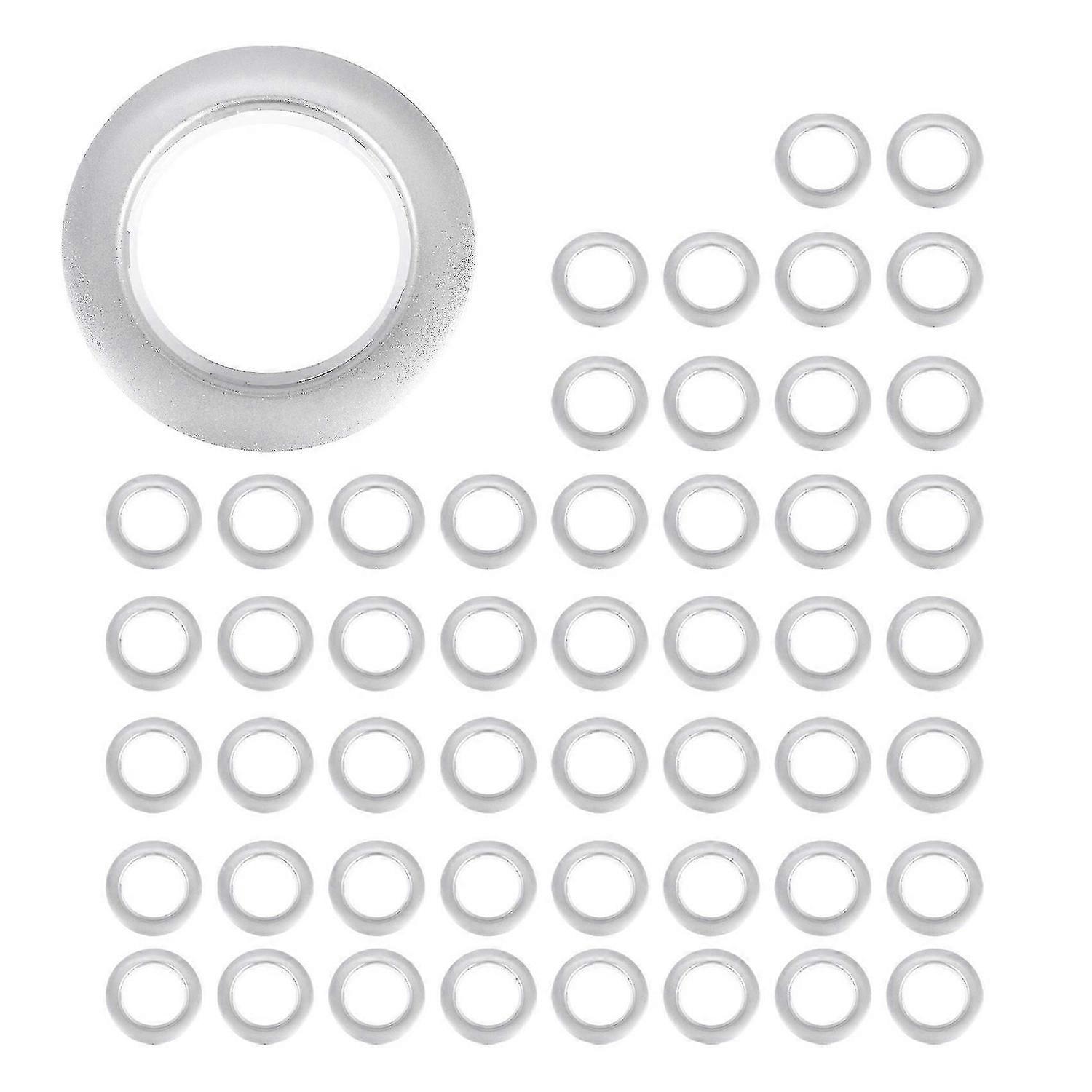 50 Pack Curtain Grommet, Inner Diameter 43mm Curtain Eyelet Rings Nanoscale Low Noise Roman Ring (S js