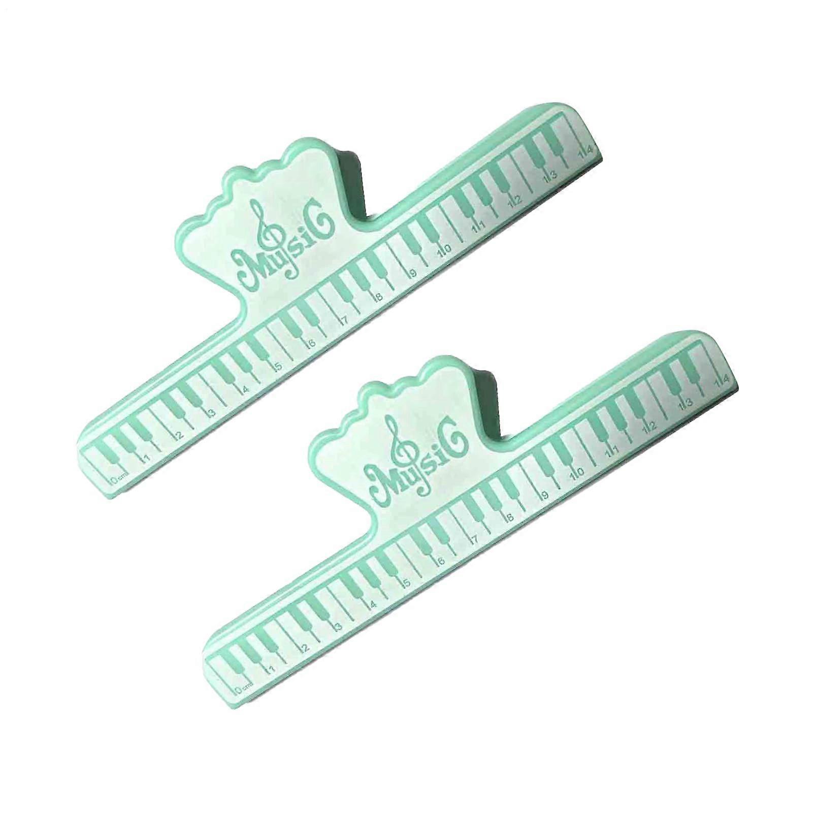Music Score Clip Set - 2PCS Music Sheet Page Holders for Piano | Strong Spring Clips for Books and Manuals