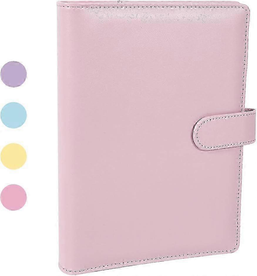 A5 PU Leather Refillable 6-Ring Binder Case with Notepad - Travel-Friendly Meeting Notebook & Organizer for Professionals