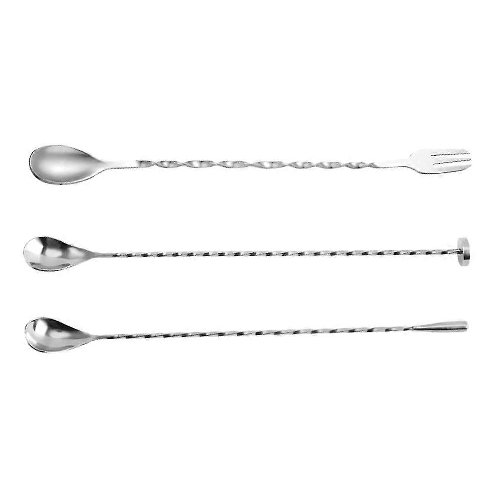 Stainless Mixing Spoon Multi-Function Stirring Spoon for Stirring 3Pcs Set