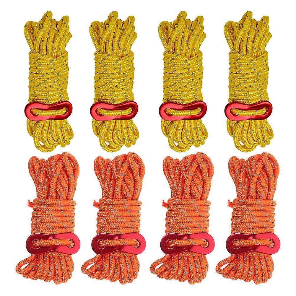 Outdoor Tent Tying Ropes Tent Mounting Rope Backpacking Personal House 8Pcs